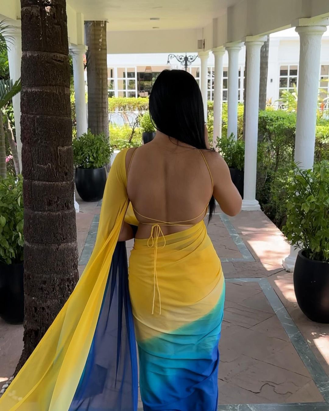 Grand Yellow Color Pure Soft Georgette Silk Design All Over Saree