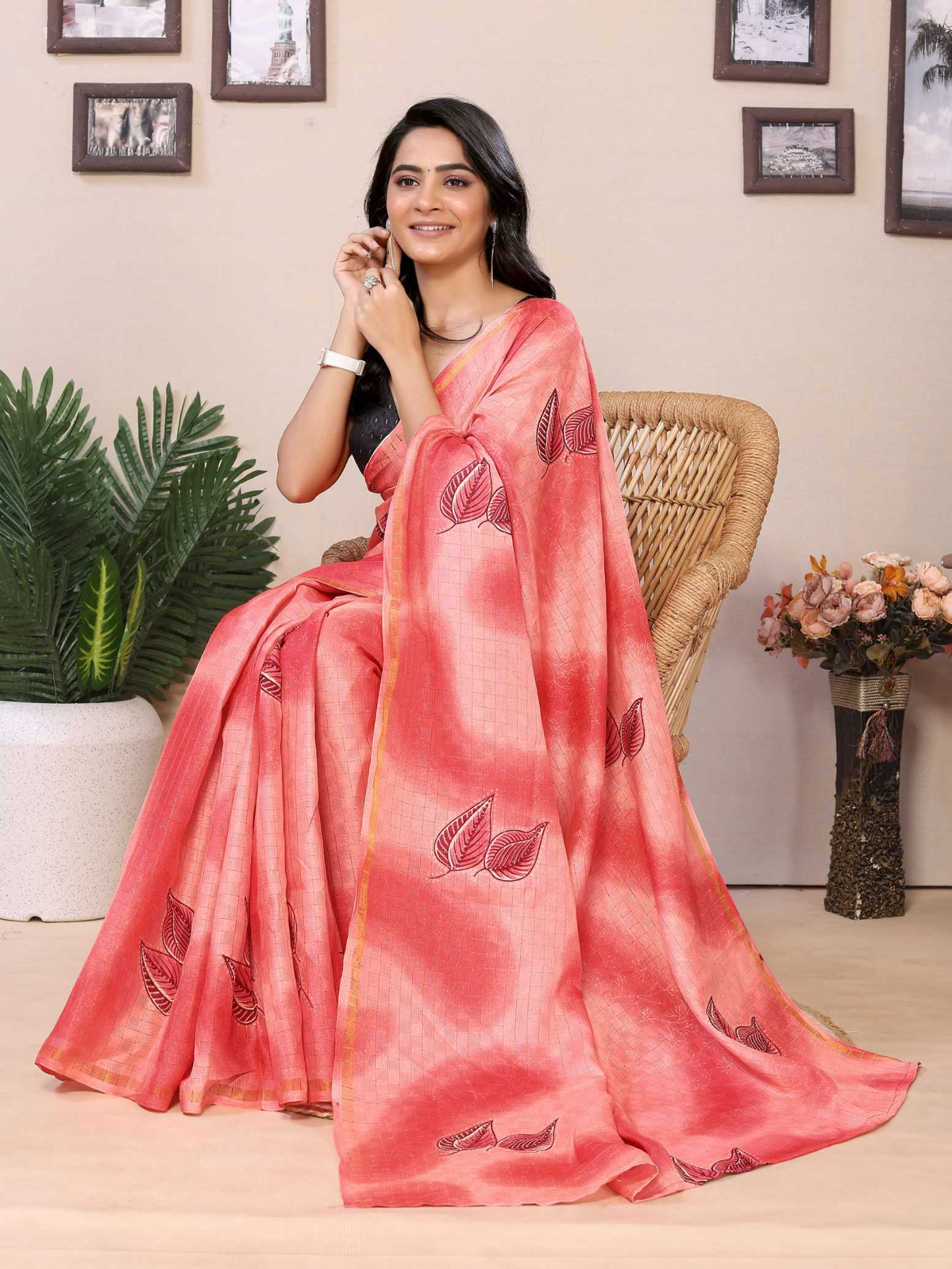 Ready To Wear Printed Silk Saree