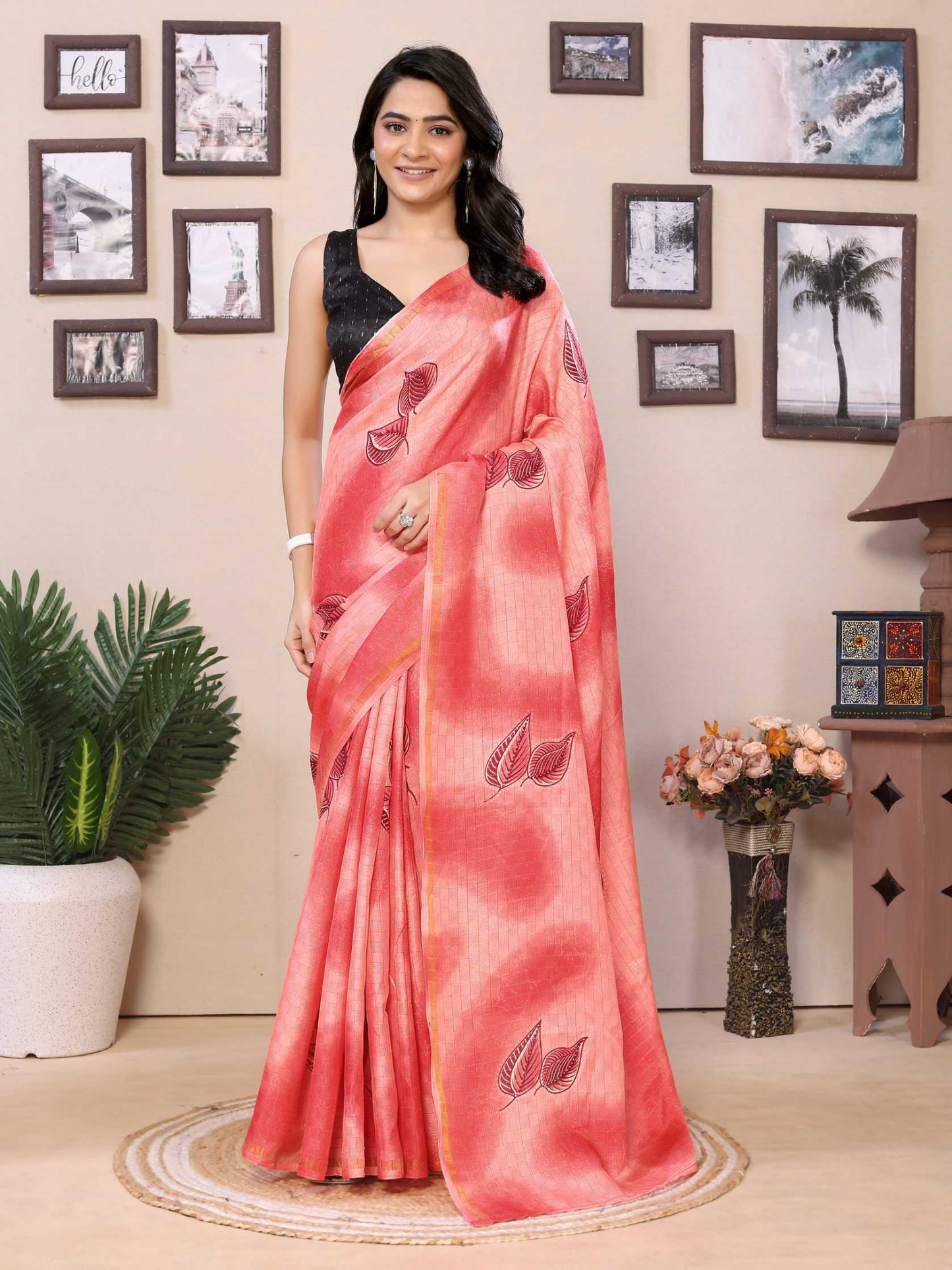 Ready To Wear Printed Silk Saree