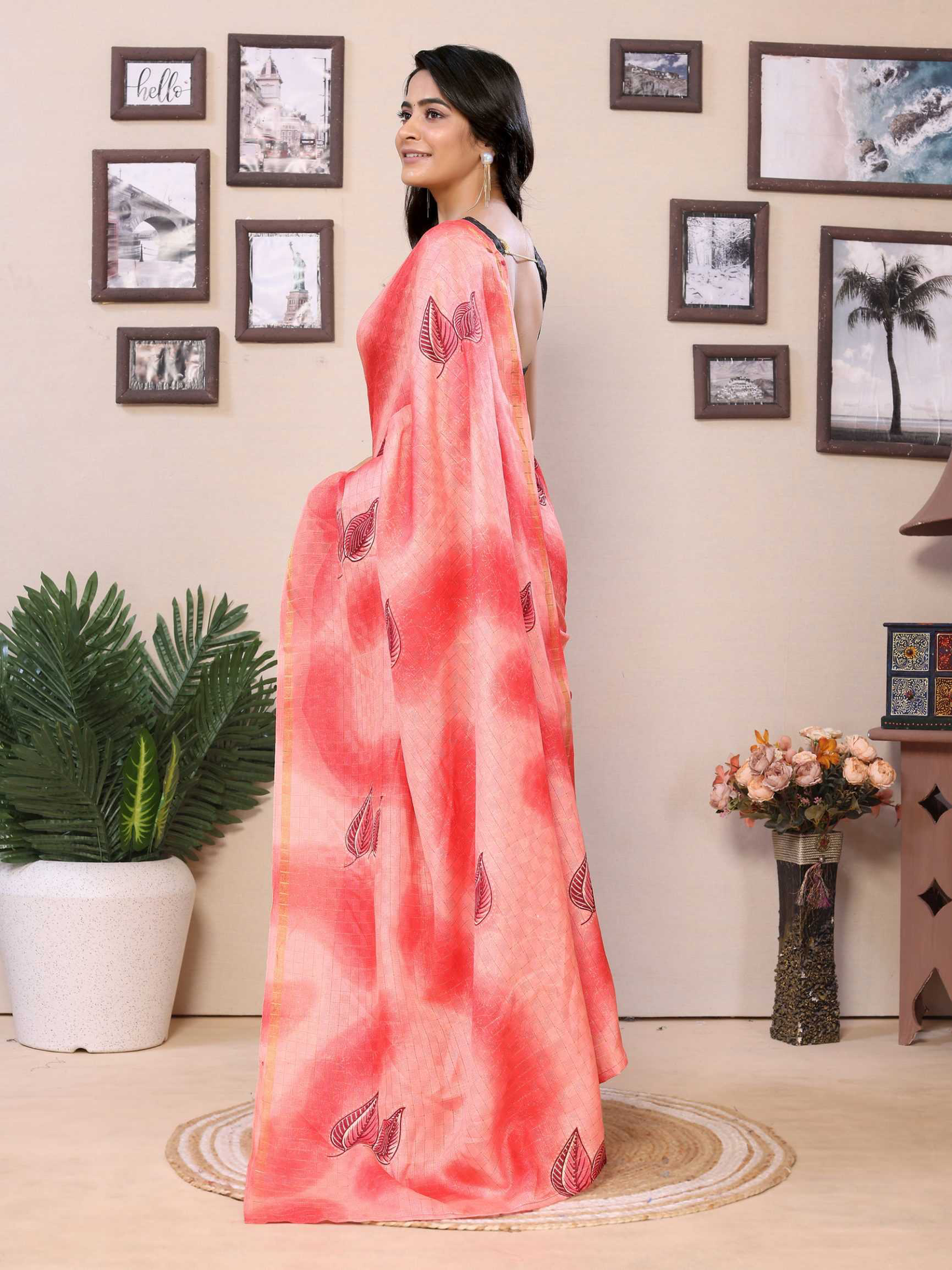 Ready To Wear Printed Silk Saree