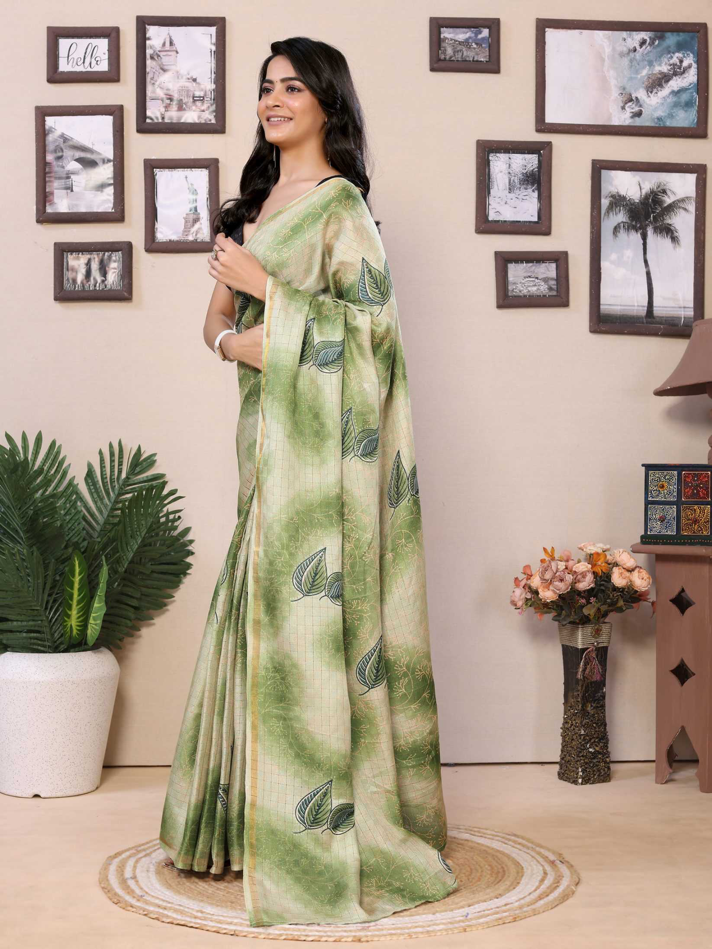 Ready To Wear Printed Silk Saree