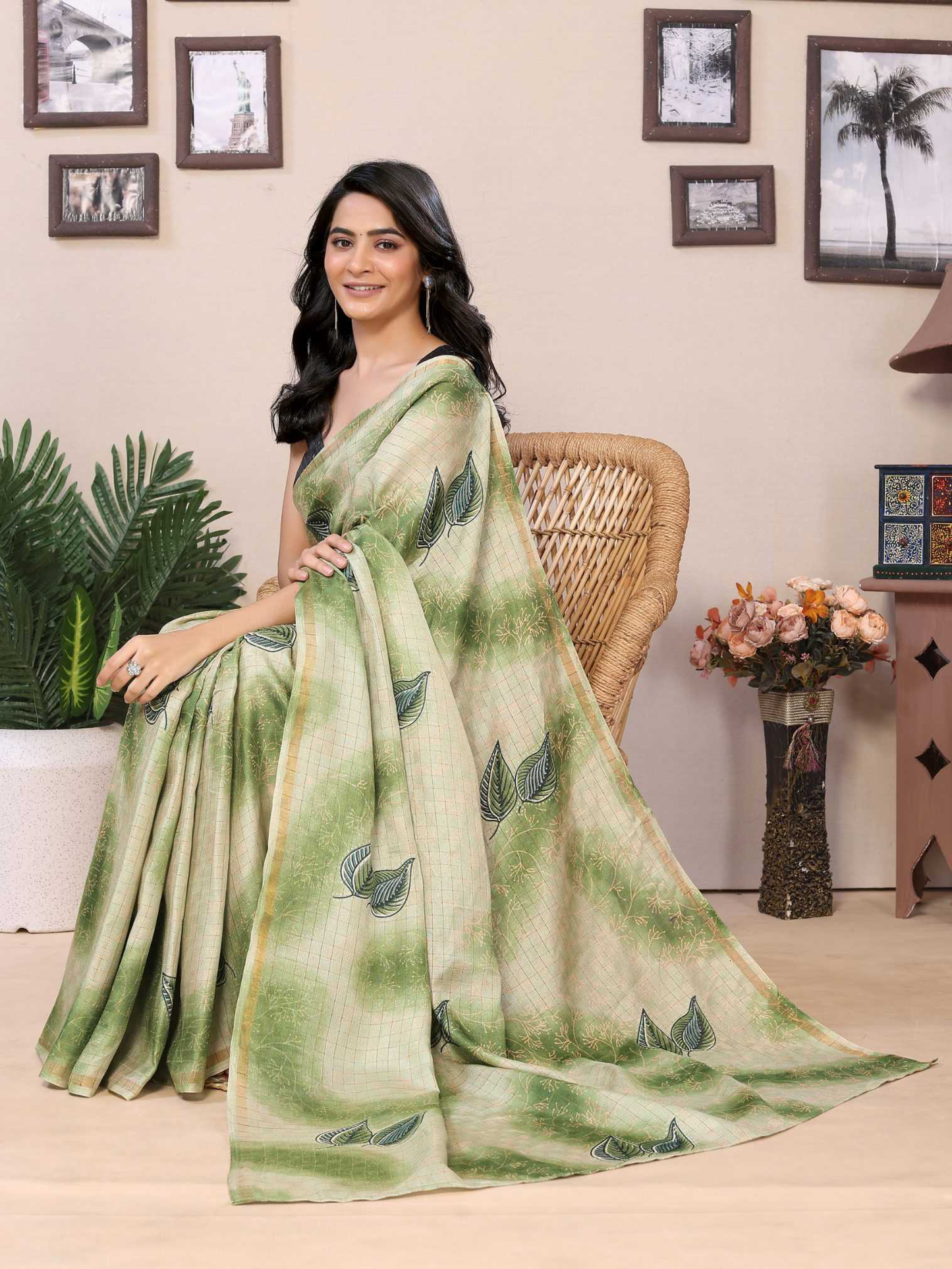 Ready To Wear Printed Silk Saree