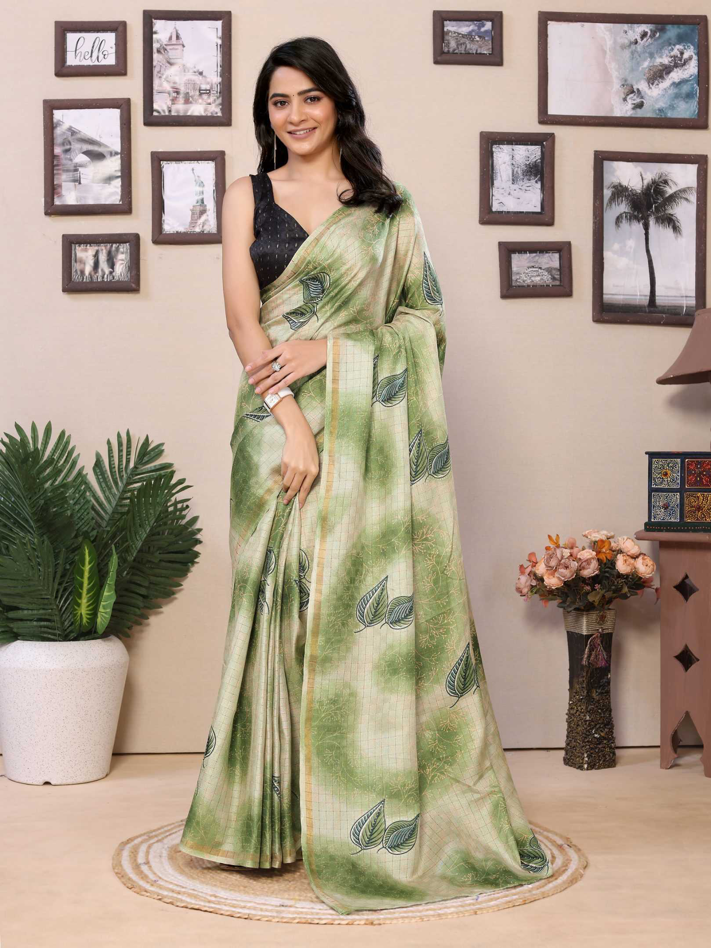 Ready To Wear Printed Silk Saree