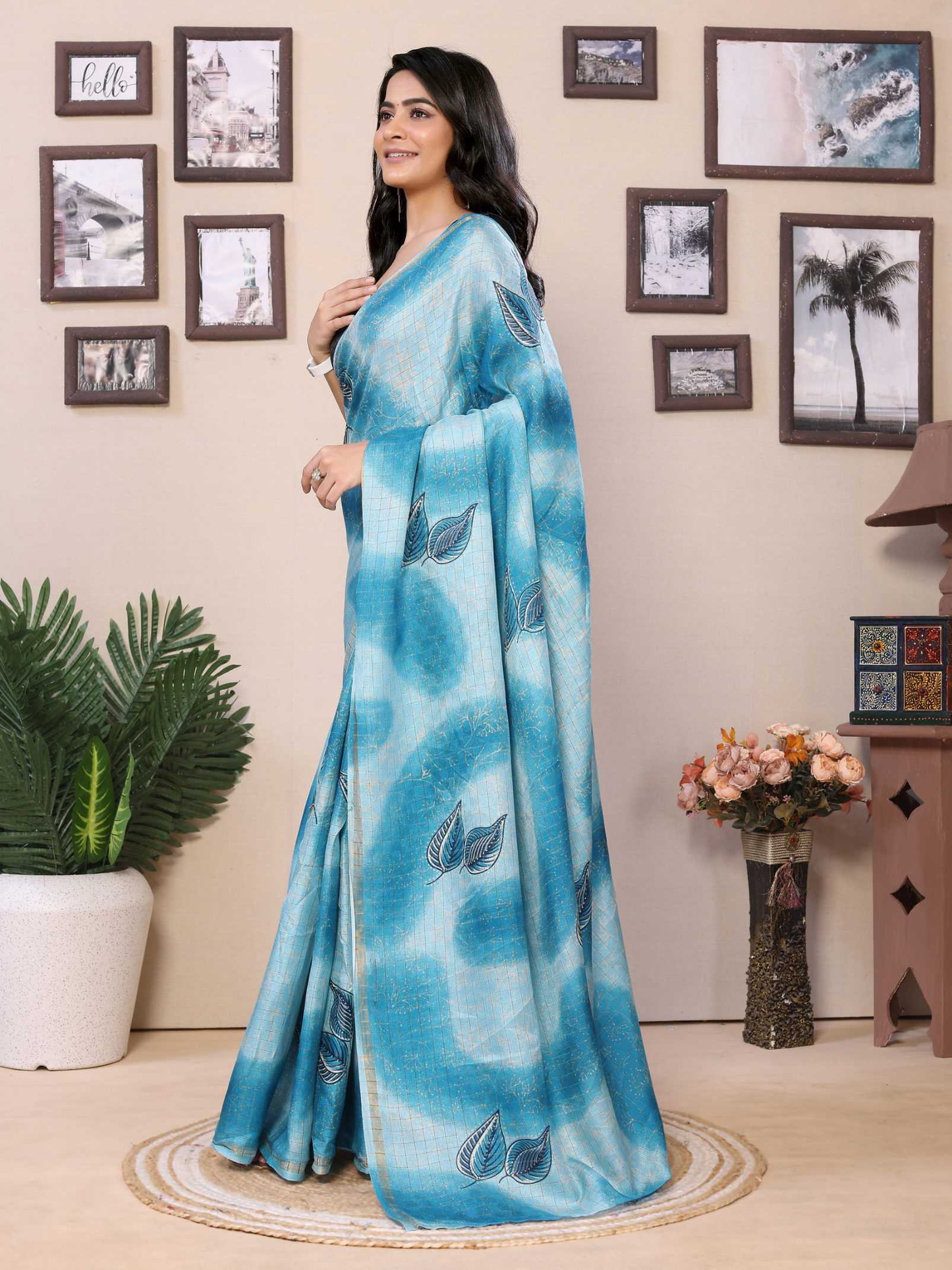 Ready To Wear Printed Silk Saree