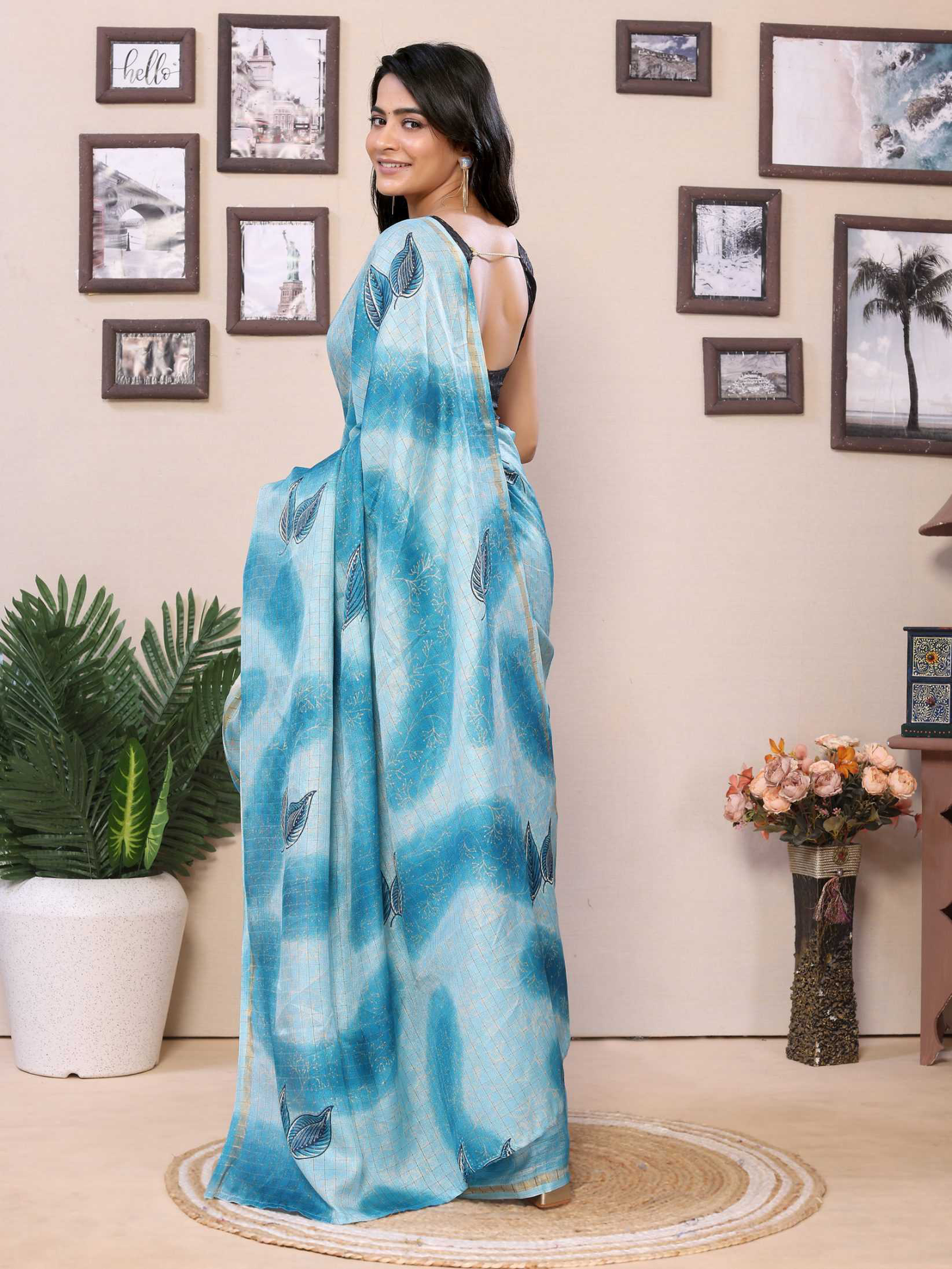 Ready To Wear Printed Silk Saree