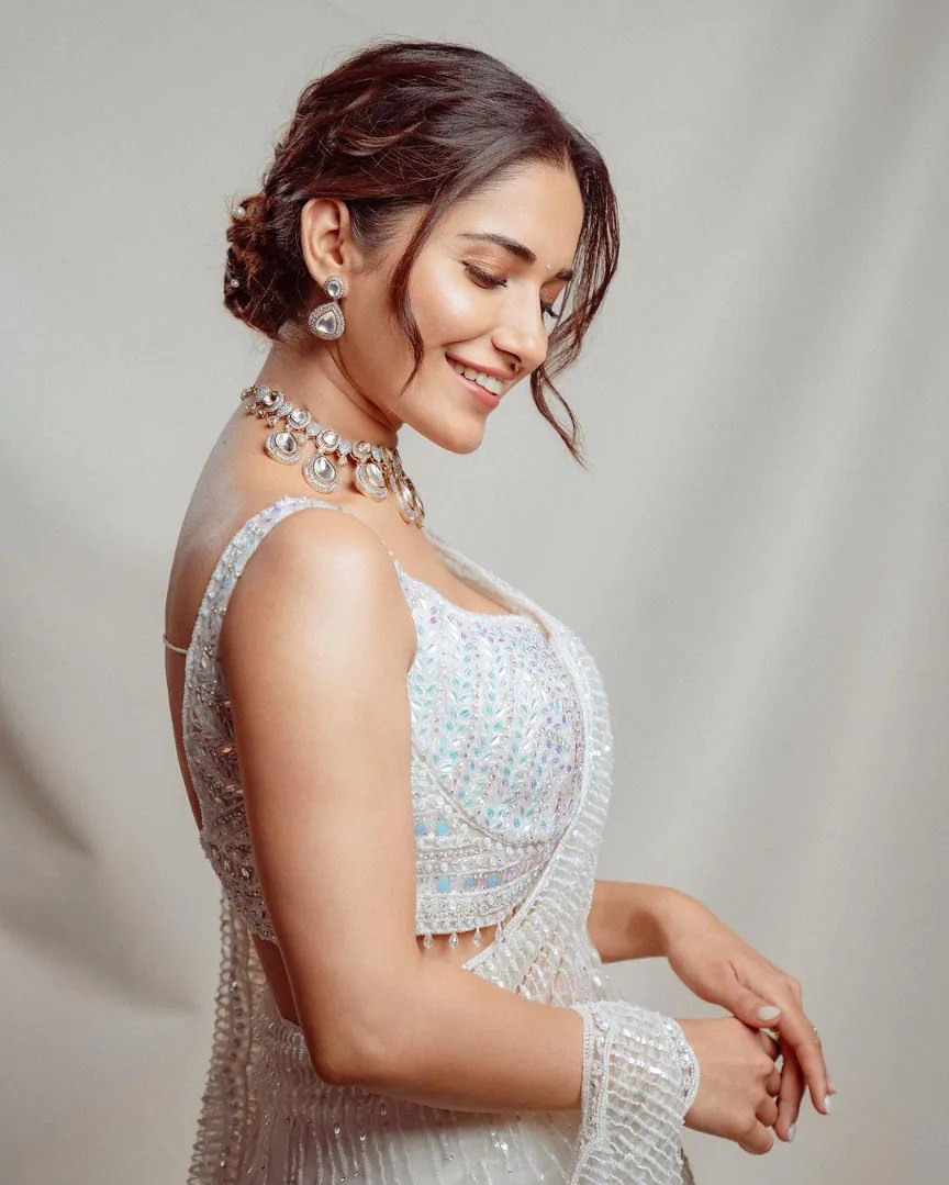 White Colour Bollywood Style Saree