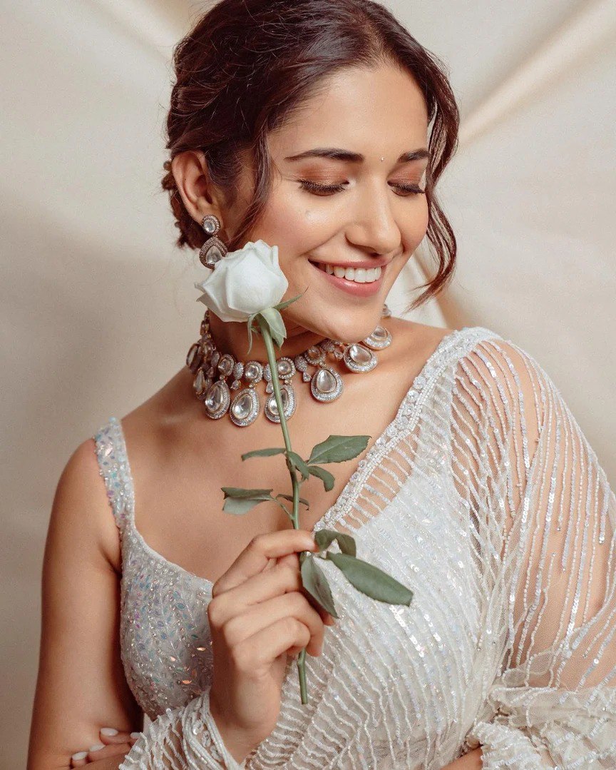 White Colour Bollywood Style Saree