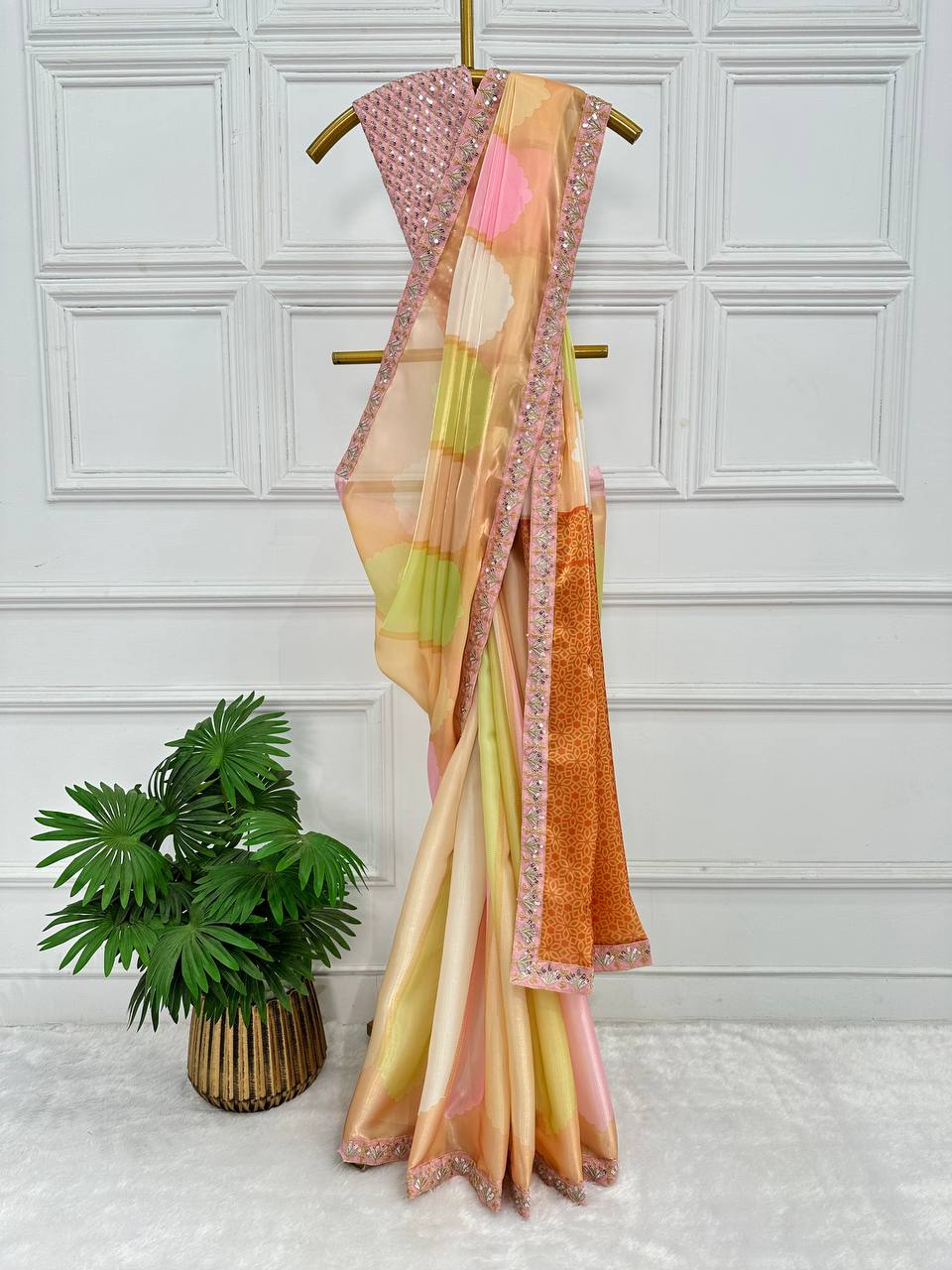 KIARA MAM INSPIRED TISSUE RANGKAT SAREE