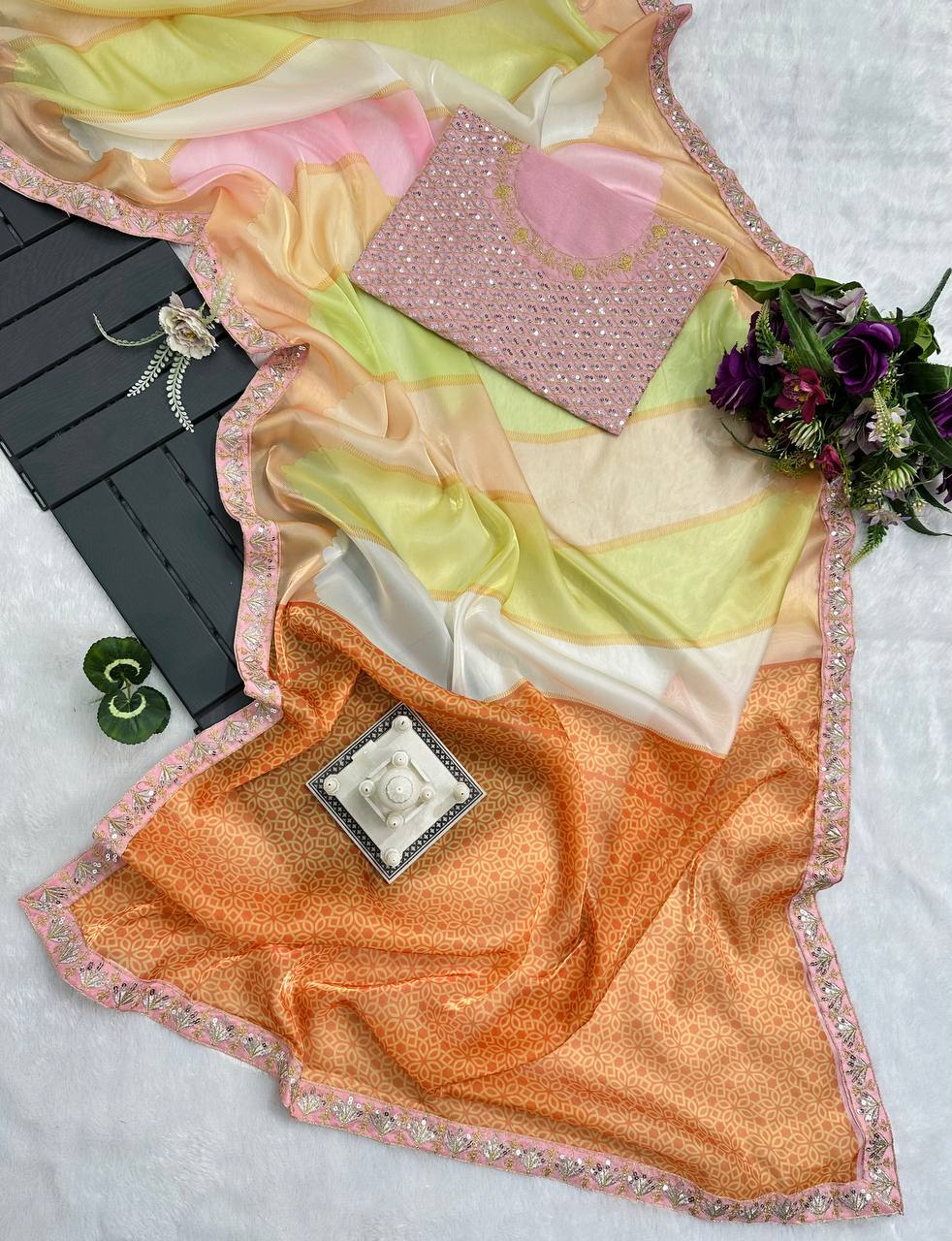 KIARA MAM INSPIRED TISSUE RANGKAT SAREE