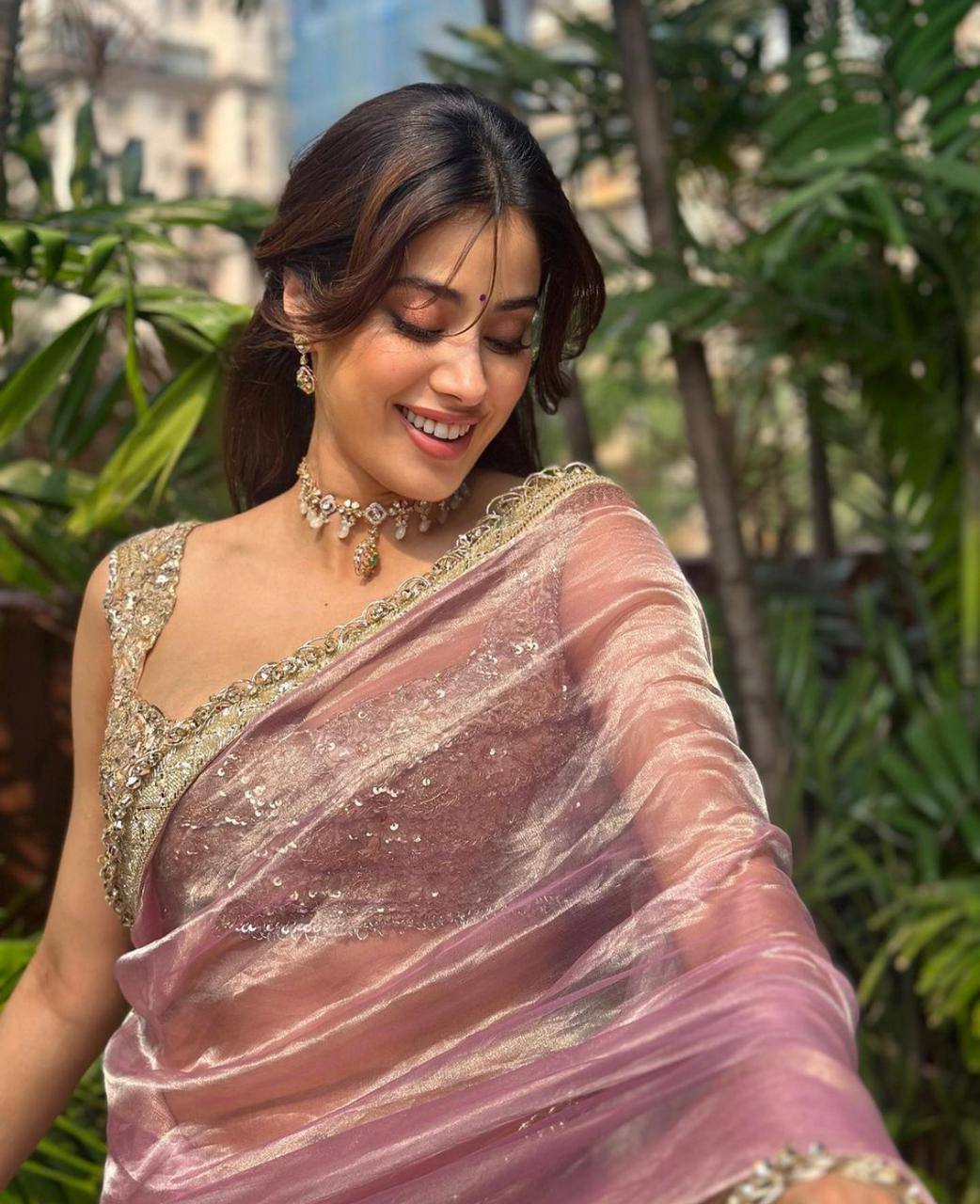 Bollywood Style Heavy Tissue Organza Saree
