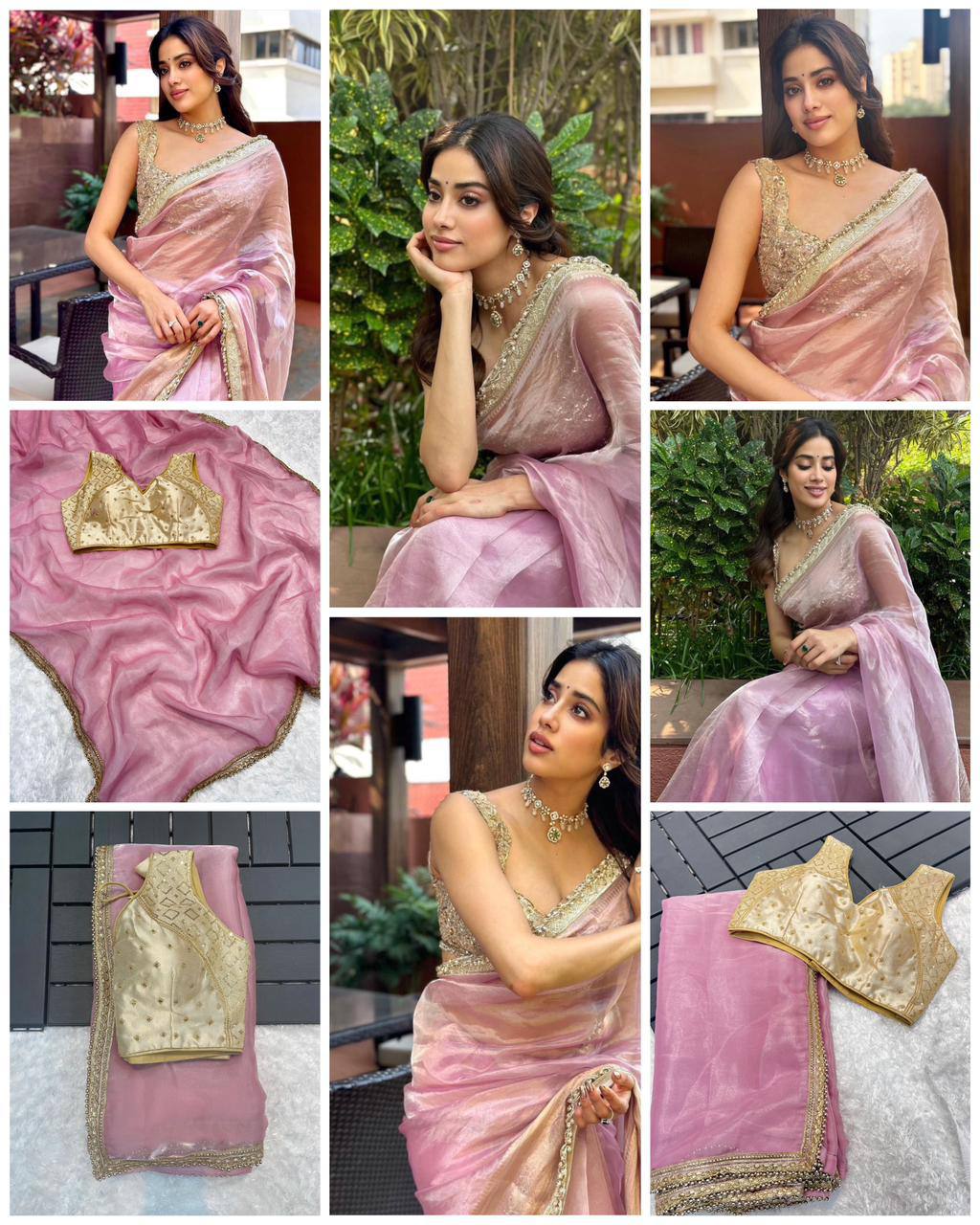Bollywood Style Heavy Tissue Organza Saree