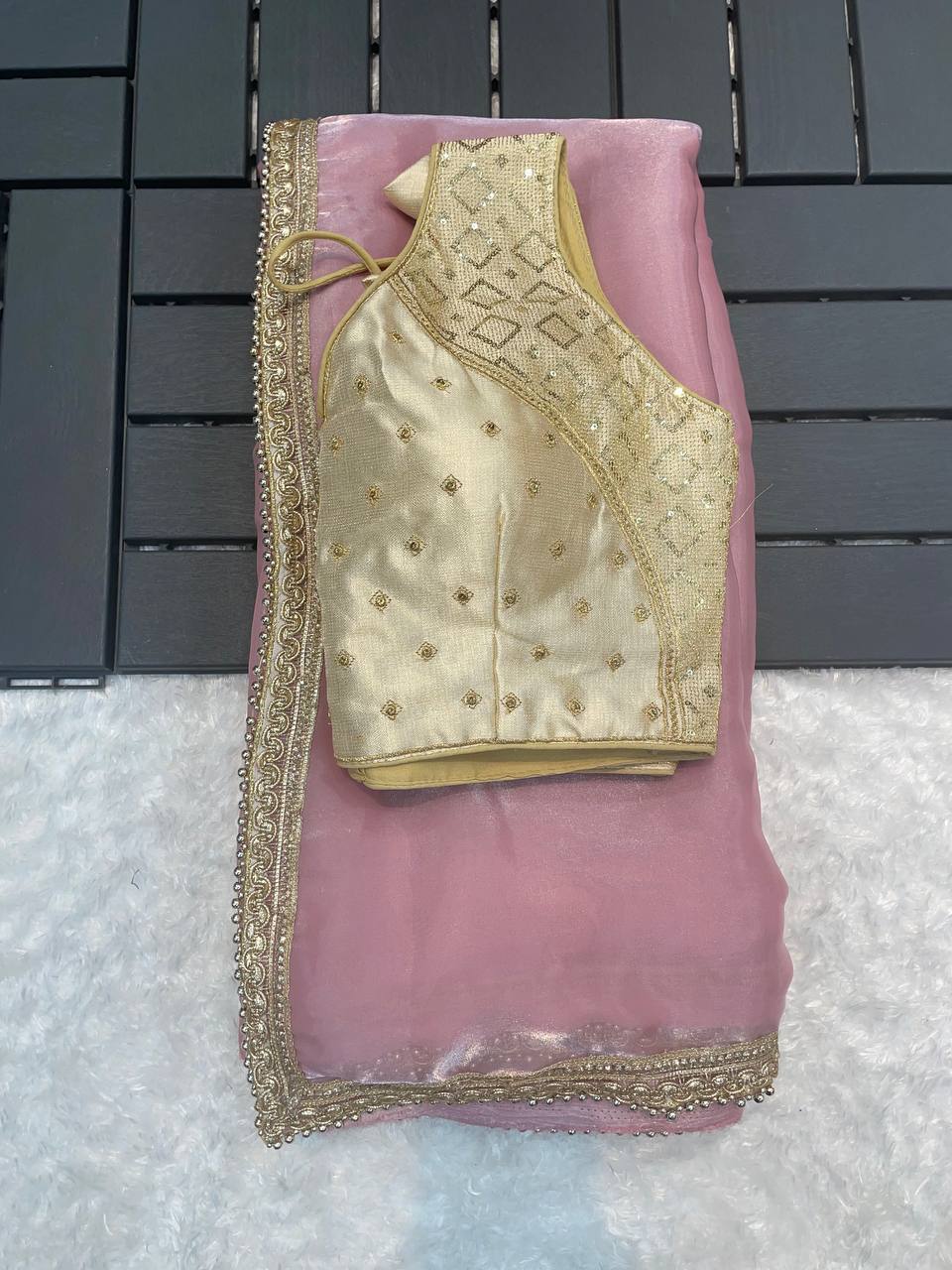 Bollywood Style Heavy Tissue Organza Saree