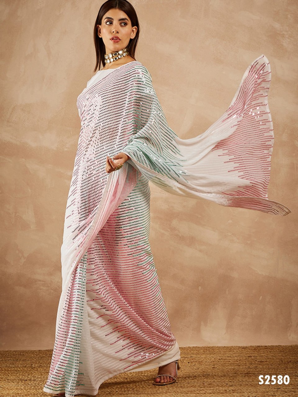 GEORGETTE SEQUENCE WORK SAREE