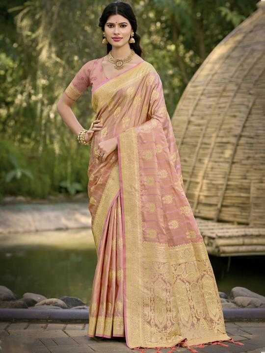 Sangam Prints Jungle Green Silk Woven Work Festival Saree