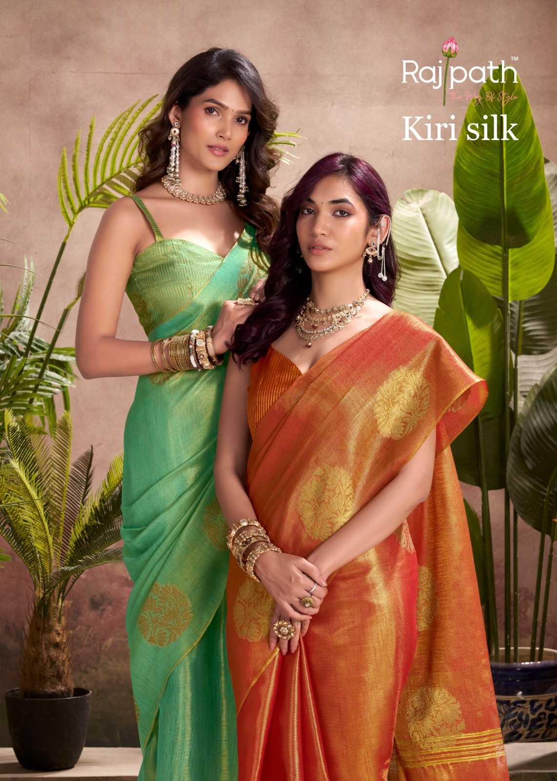 Rajpath kiri silk tissue silk stylish saree