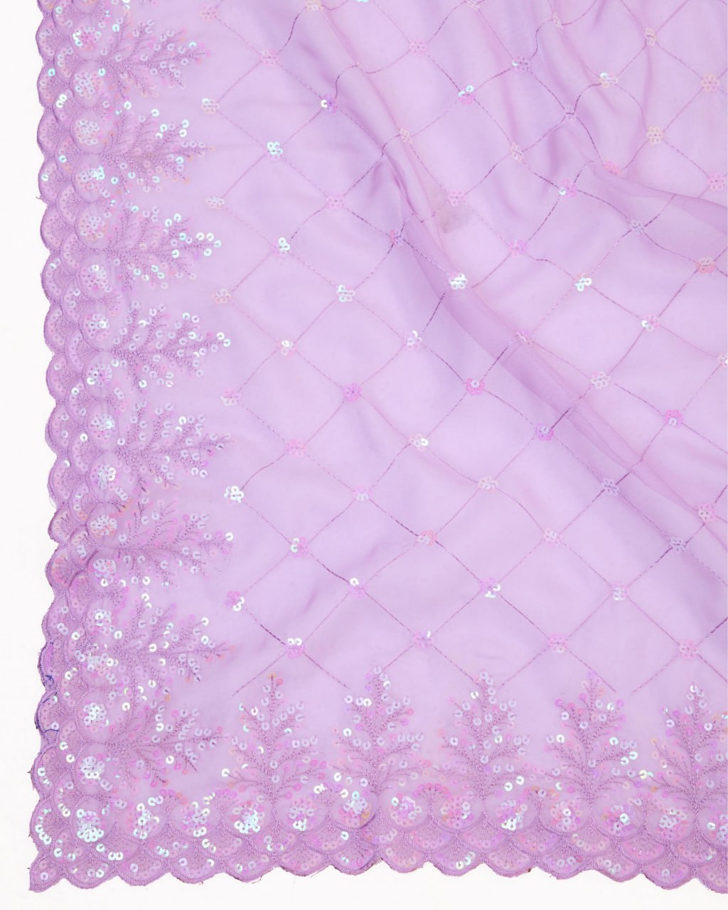 Beautiful Saree for wedding on premium Soft Taby Silk Organza fabric with C-pallu All Over Embroidery Work