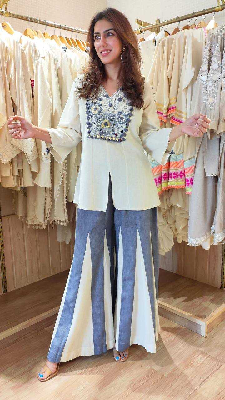 Reet beautifull Denim kali pant cordset for women