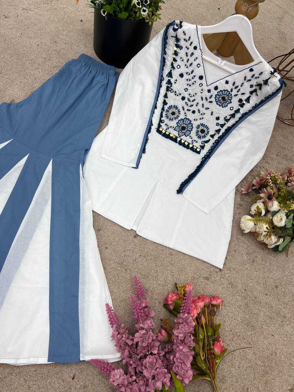 Reet beautifull Denim kali pant cordset for women