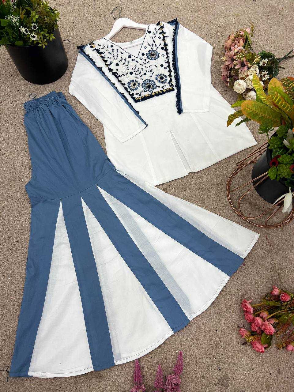 Reet beautifull Denim kali pant cordset for women