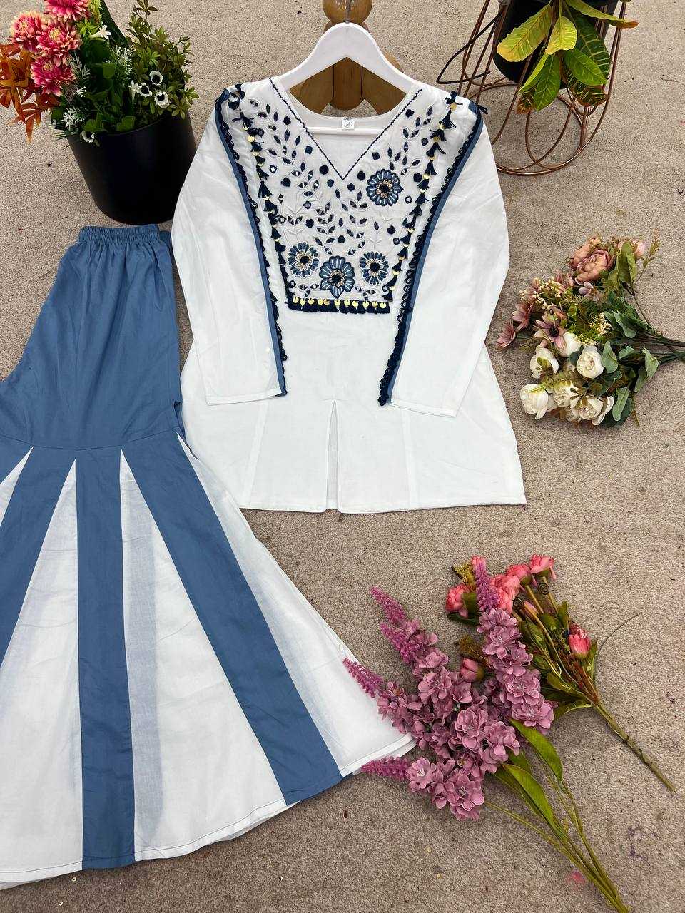 Reet beautifull Denim kali pant cordset for women