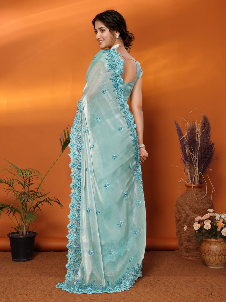 JIMMI CHOO BARBARICK SILK SAREE