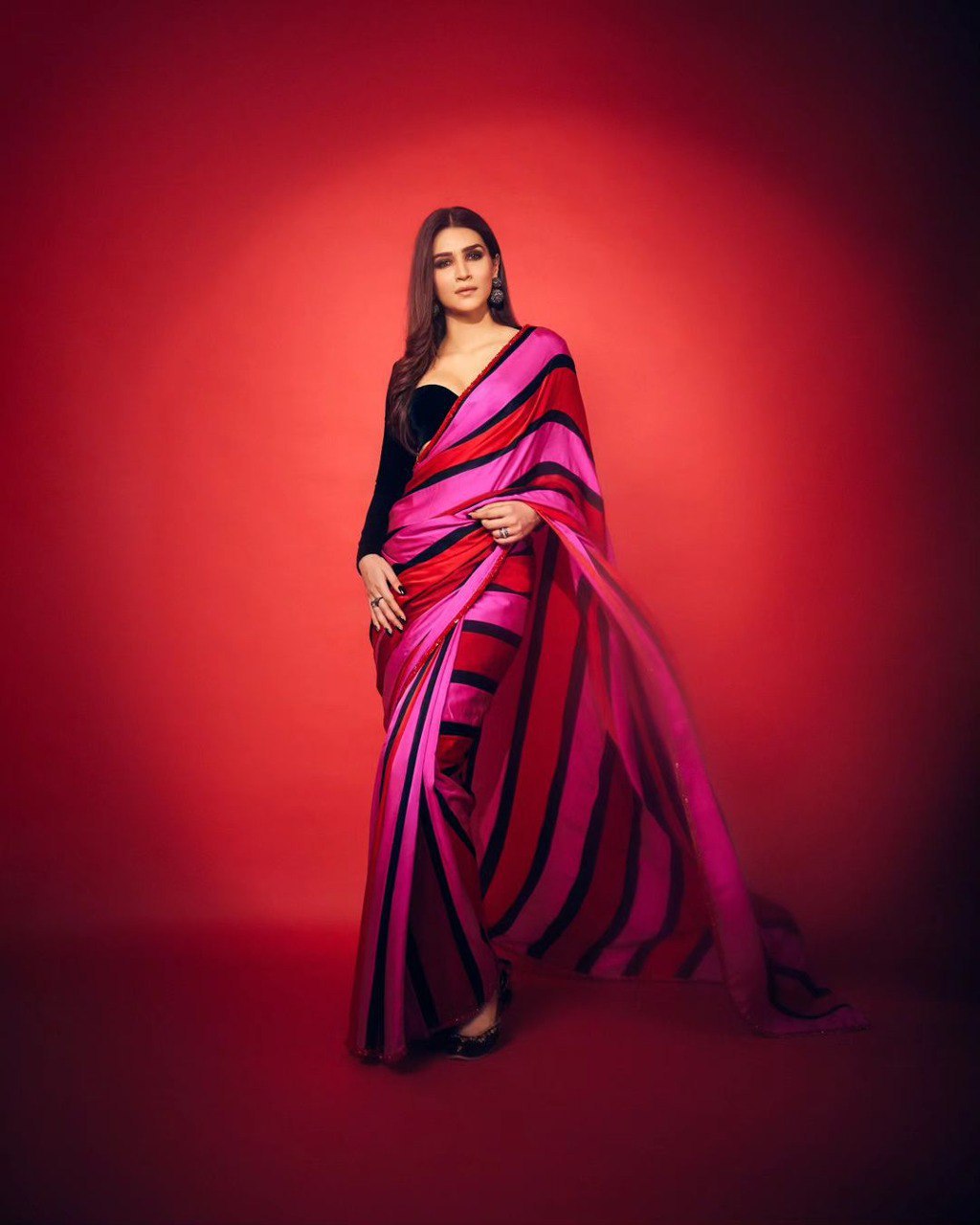 Japan Sartin Saree Digital Print