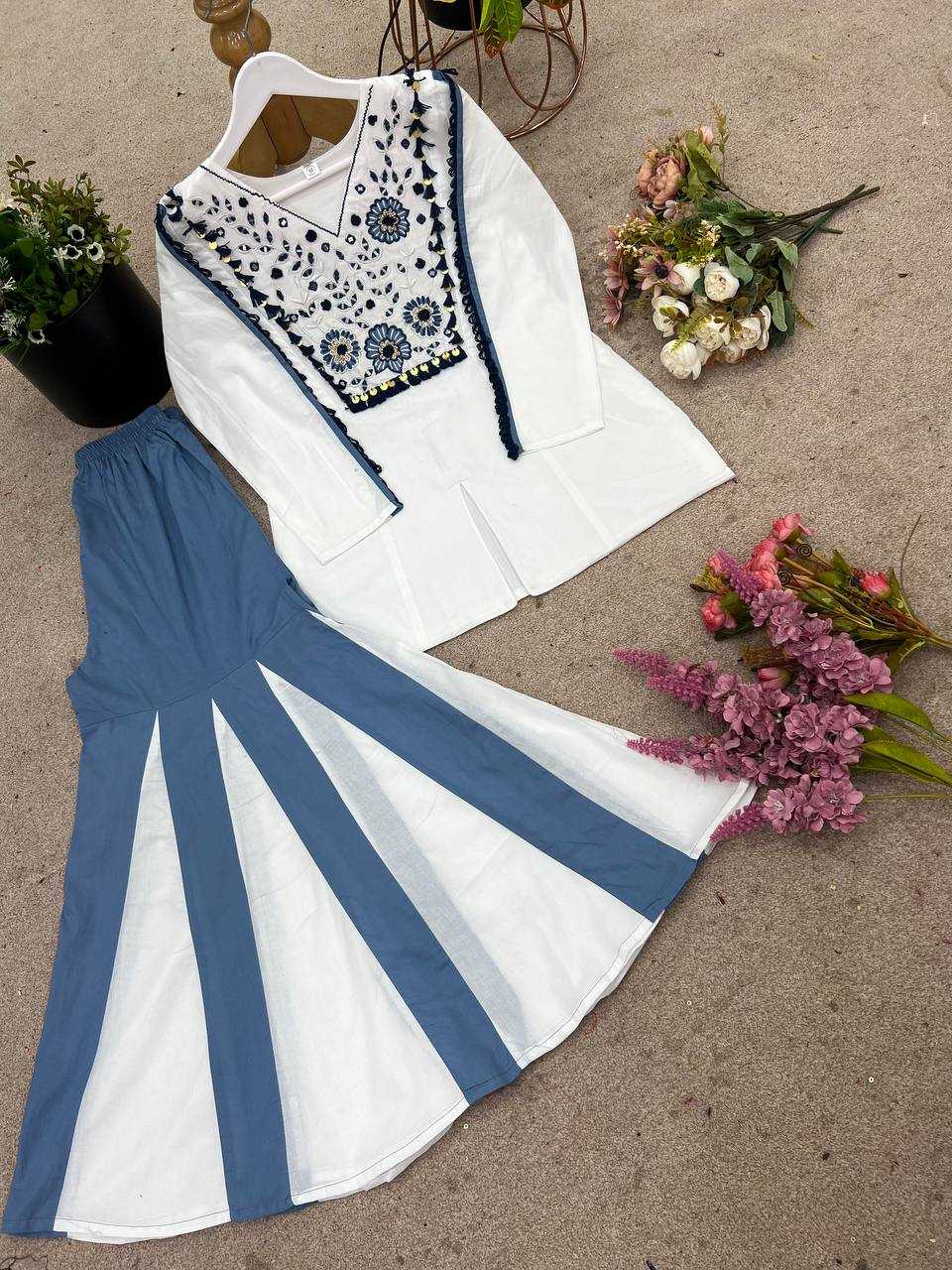 Reet beautifull Denim kali pant cordset for women