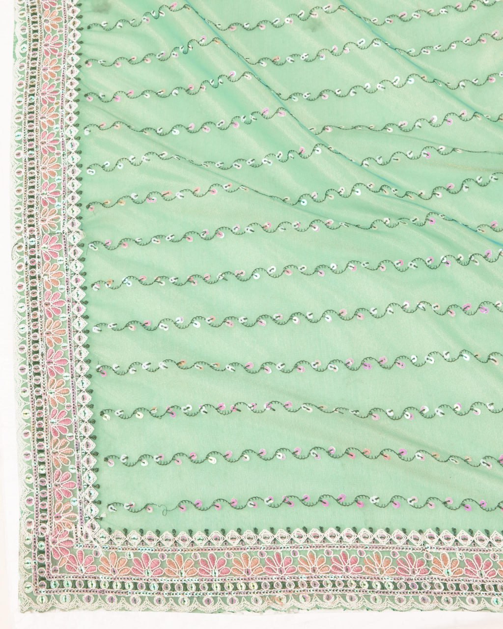 Beautiful Designer Saree on *Soft Gold Net* fabric & Embroidery work