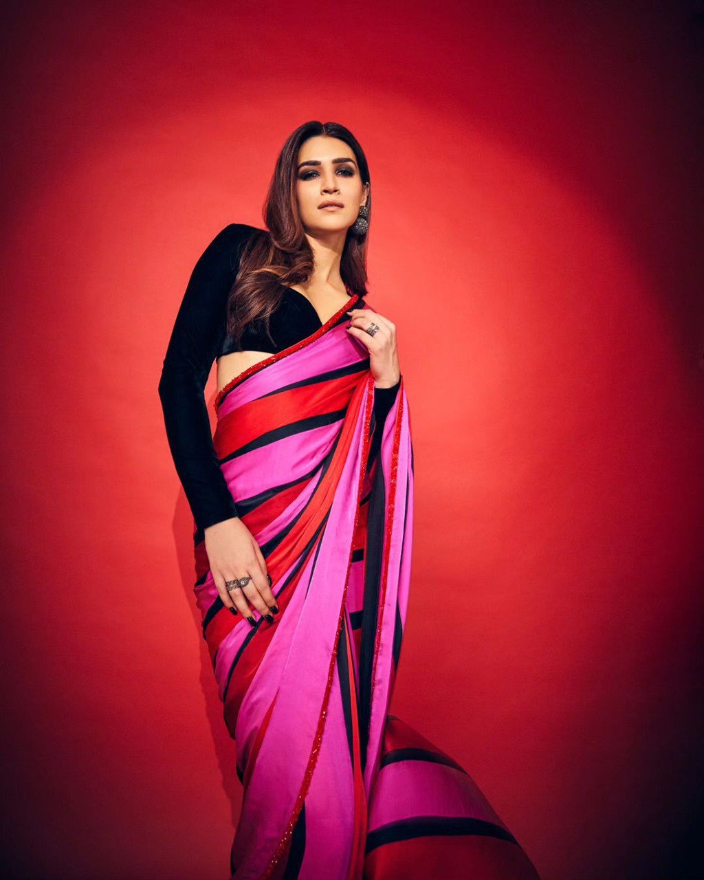 Japan Sartin Saree Digital Print