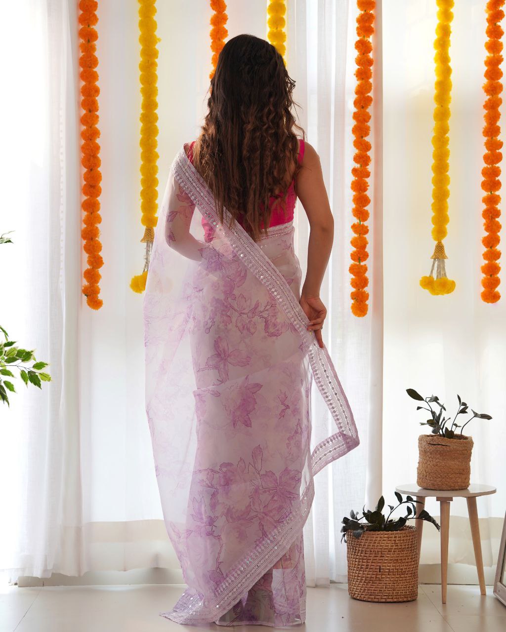 Beautiful Floral Digital Printed saree