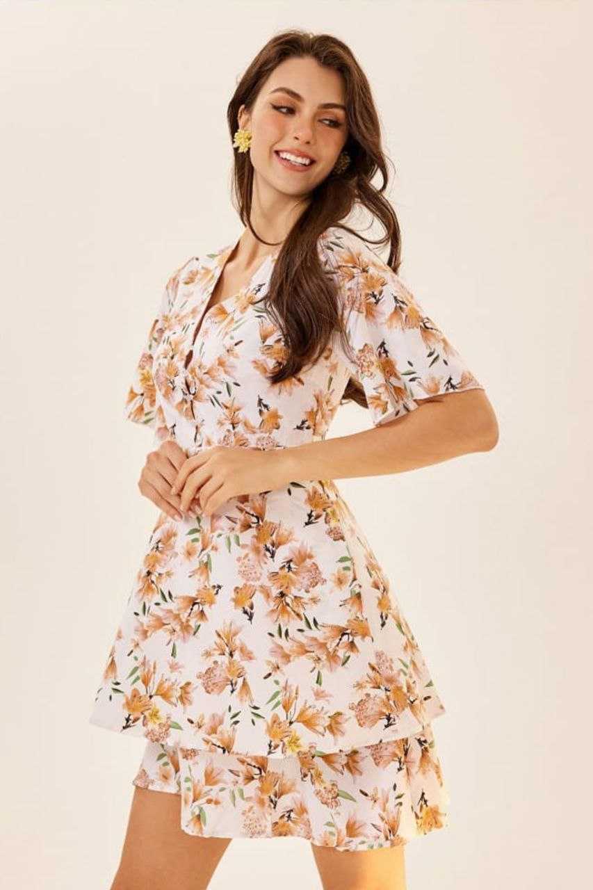 TRENDING MICRO CREPE PRINTED ONE PIECE WHITE