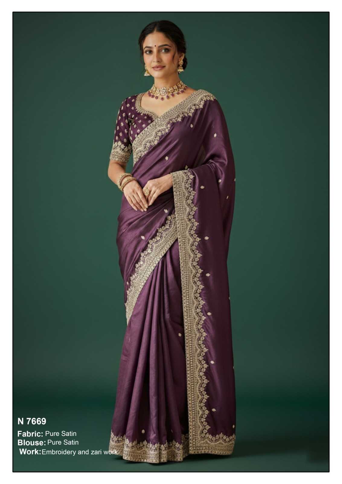 Organza Embroidered and Thread Work Contemporary Sari for Ceremonial