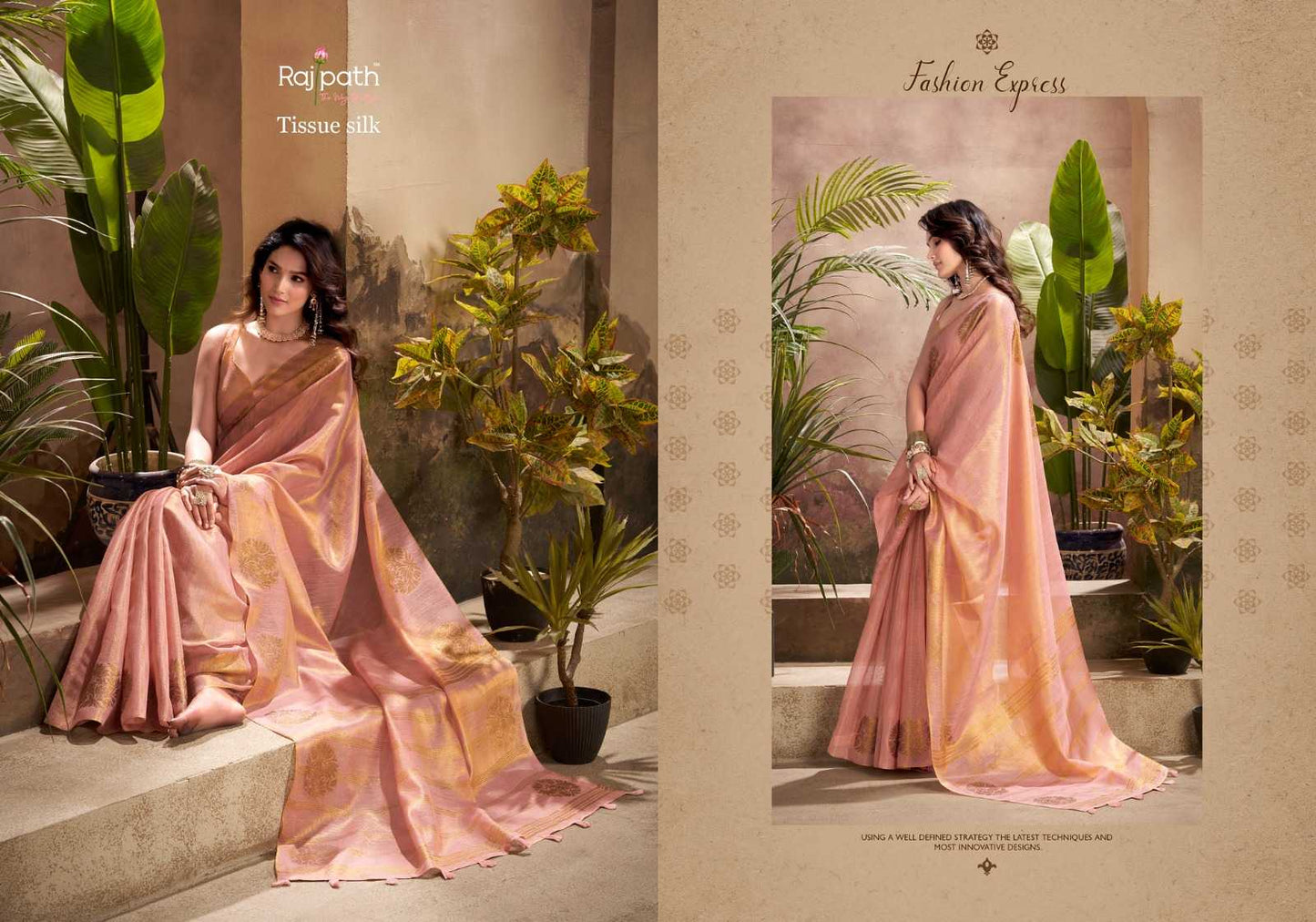 Rajpath kiri silk tissue silk stylish saree