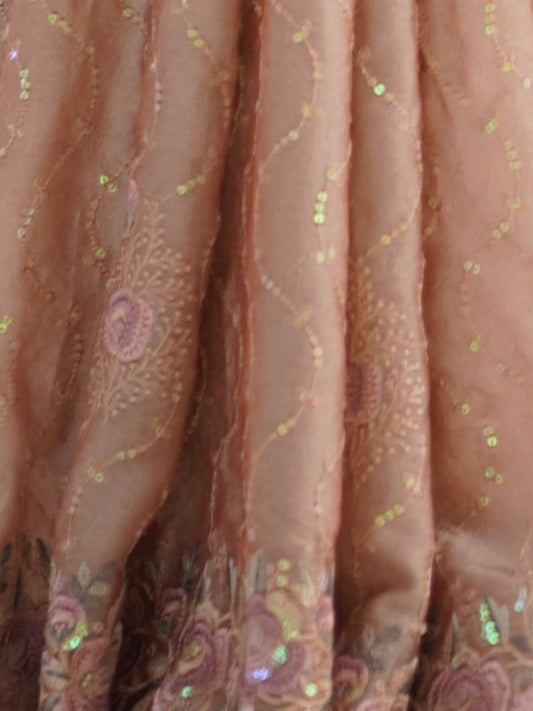 Light Lilac Crush Silk Zircon-Work Party-Wear Beautiful Saree