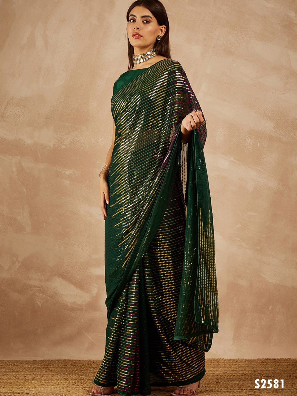 GEORGETTE SEQUENCE WORK SAREE