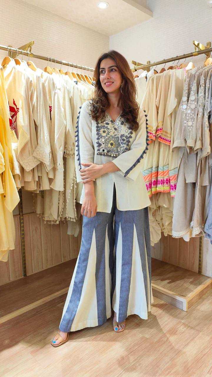 Reet beautifull Denim kali pant cordset for women