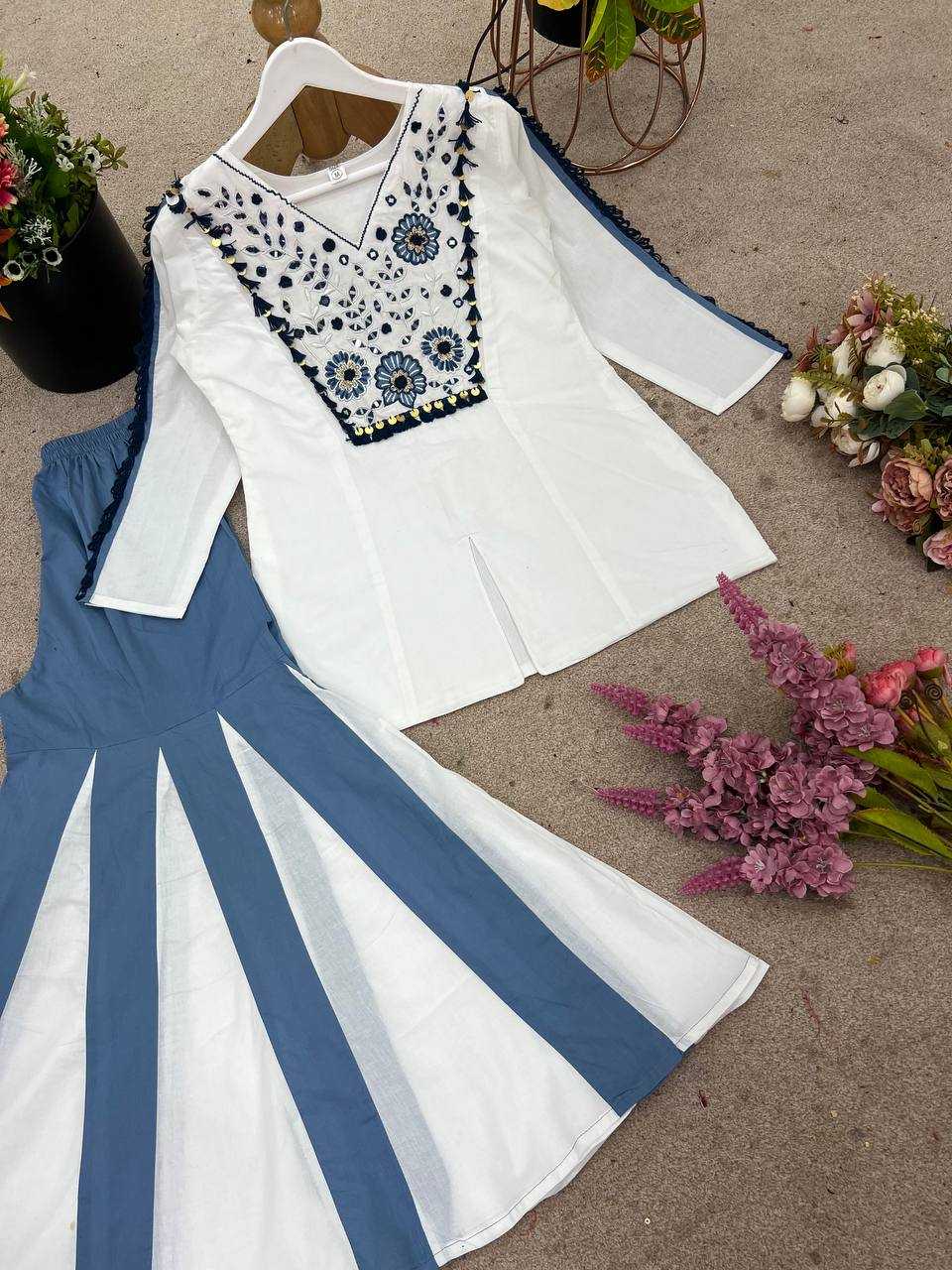 Reet beautifull Denim kali pant cordset for women