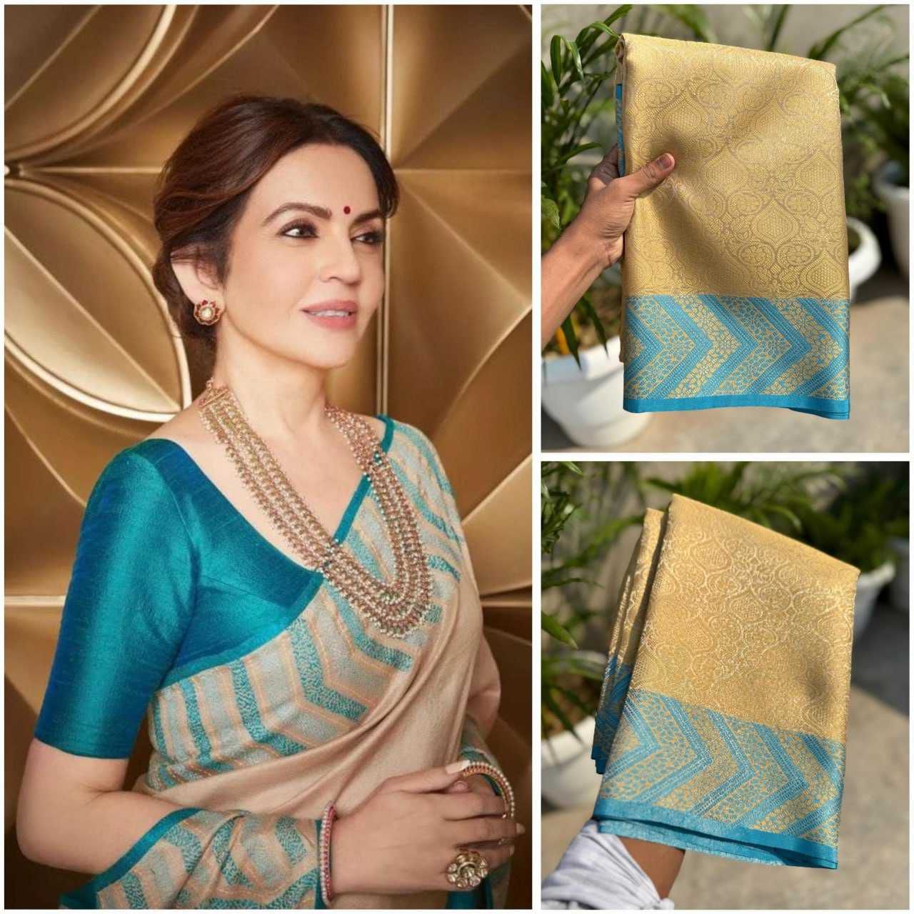 Banarasi Soft Silk Saree with Traditional Zari Motifs and Solid Jacquard Weave