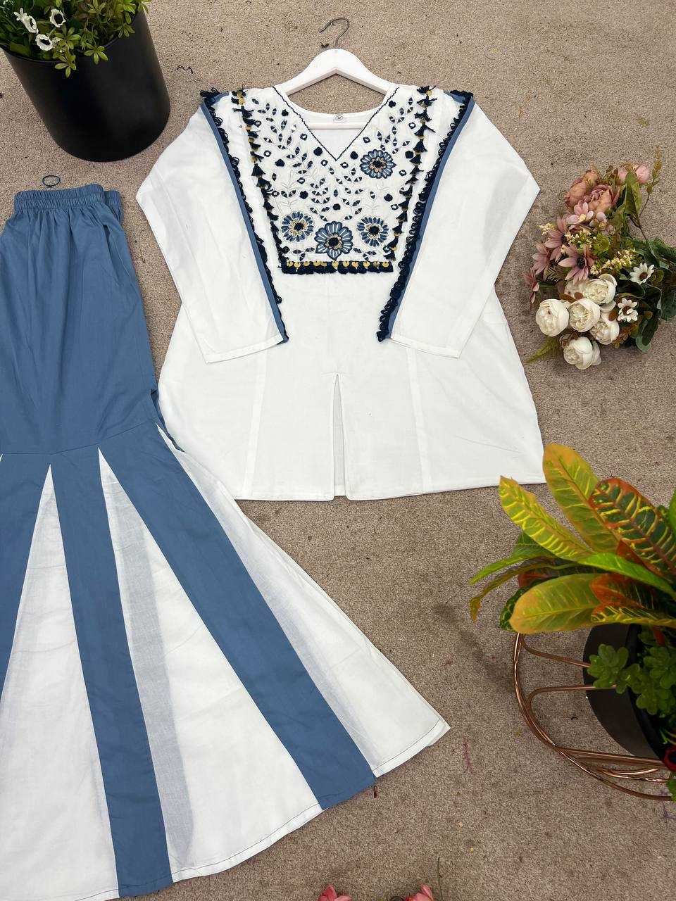 Reet beautifull Denim kali pant cordset for women
