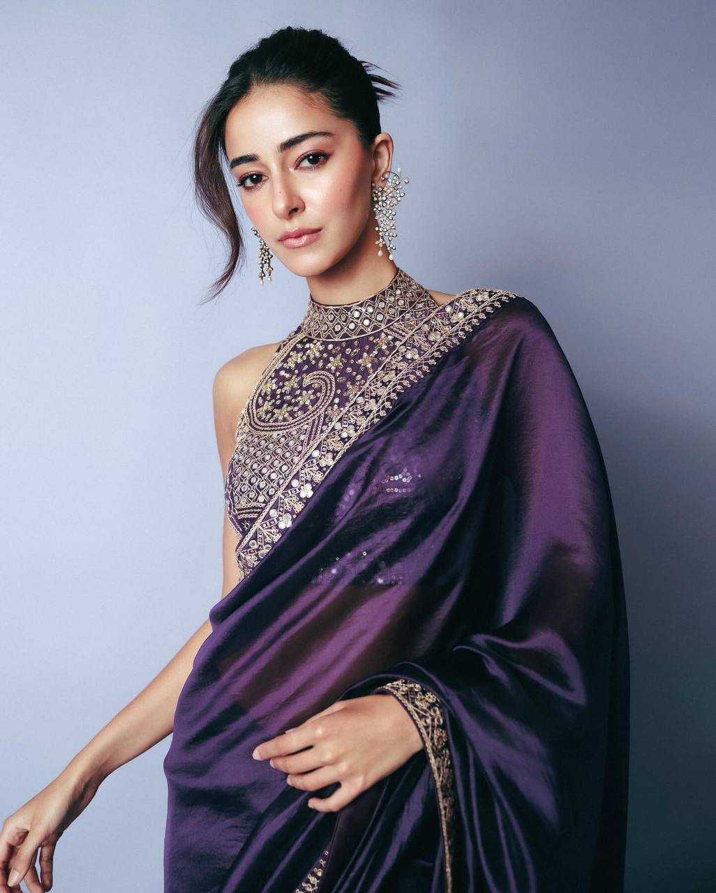 Blooming Tissue Saree with Elegant Sequins Border and Embroidered Banglori Silk Blouse