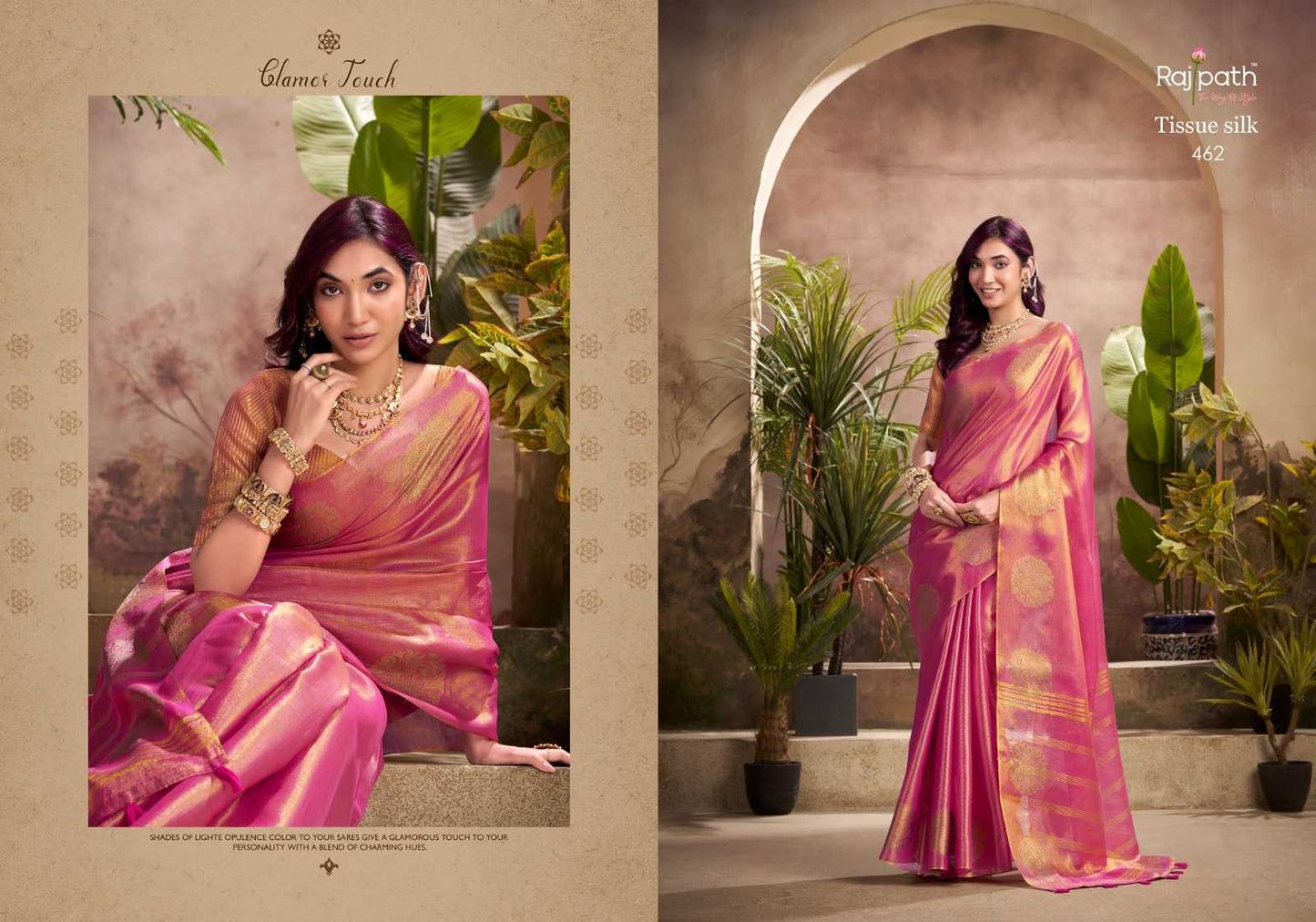Rajpath kiri silk tissue silk stylish saree