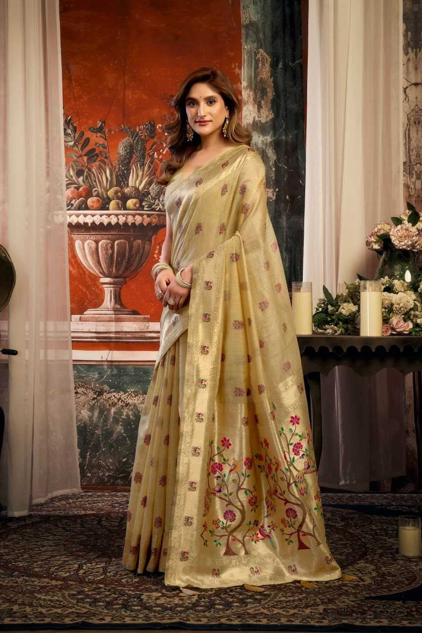 Heavy Super Kota Paithani Saree with Zari Border, Jacquard Weaving & Fancy Tassels