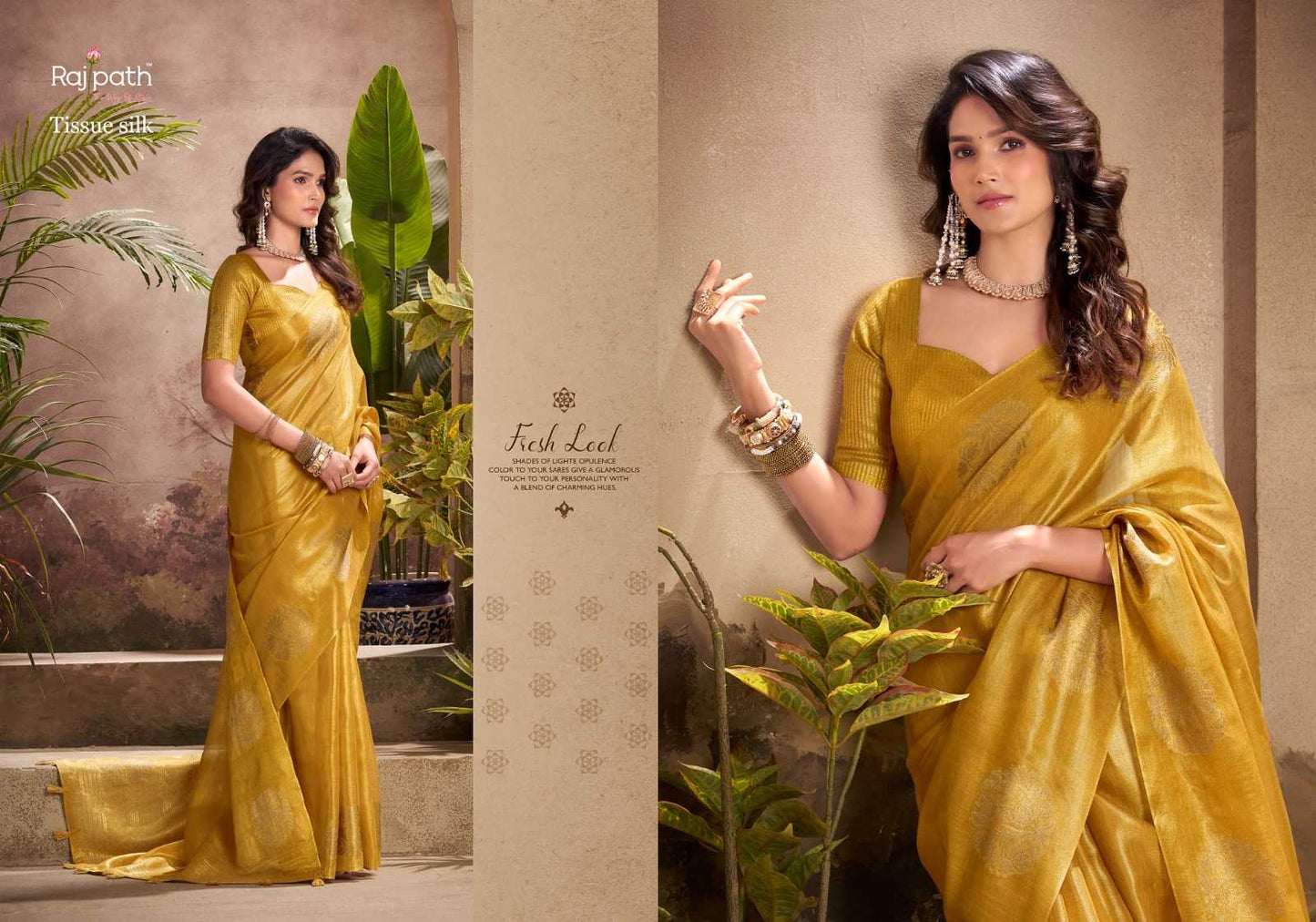 Rajpath kiri silk tissue silk stylish saree