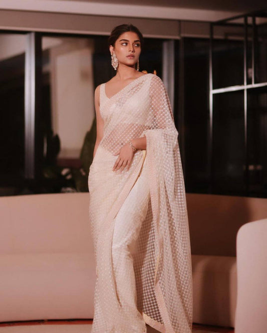 Primium Quality Heavy Soft Organza Saree