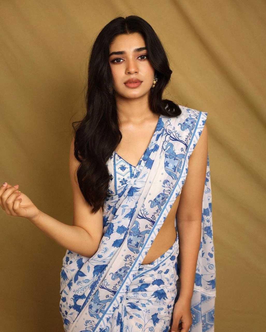 Super Fine Georgette Saree with Heavy Digital Print & Monu Lace Border