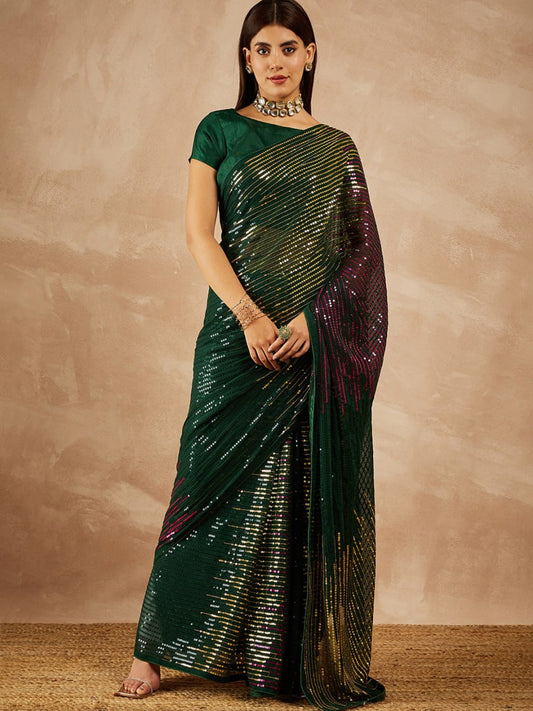GEORGETTE SEQUENCE WORK SAREE