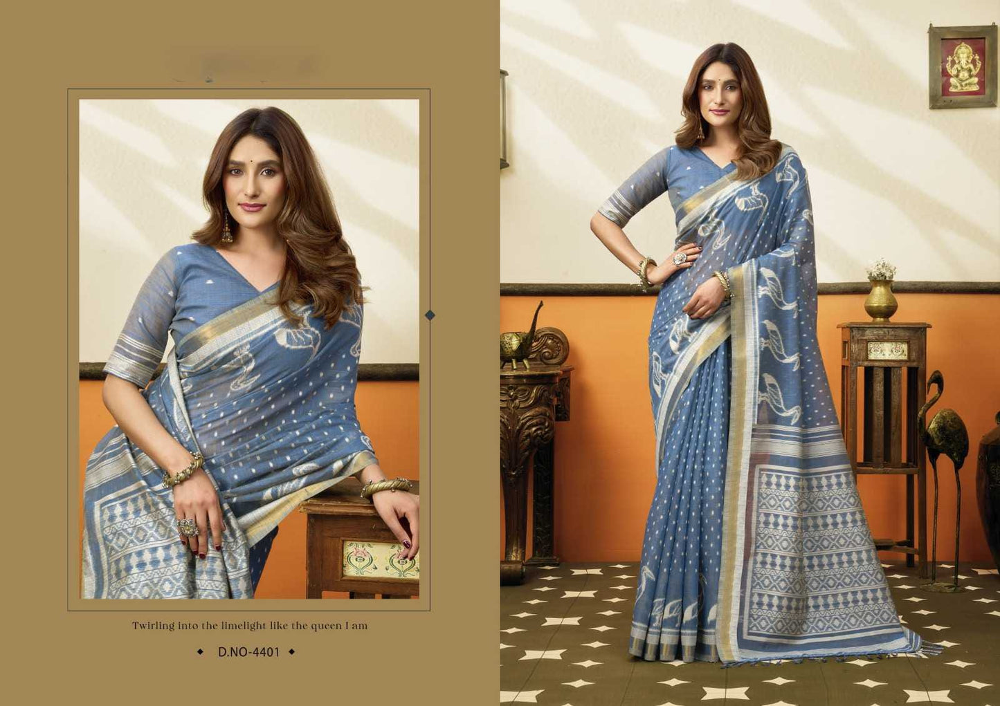 Cotton Saree with Traditional Jhallar & Jacquard Weaving