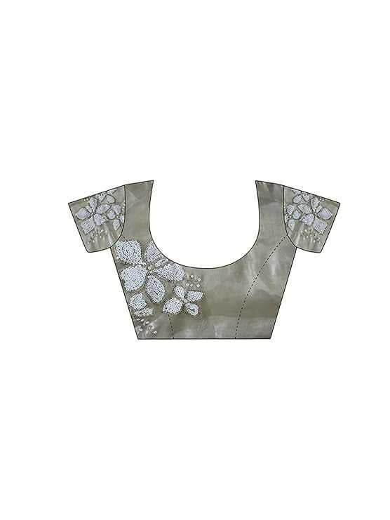 Premium Jimmy Choo Saree with Embroidery & 3MM Sequins Work