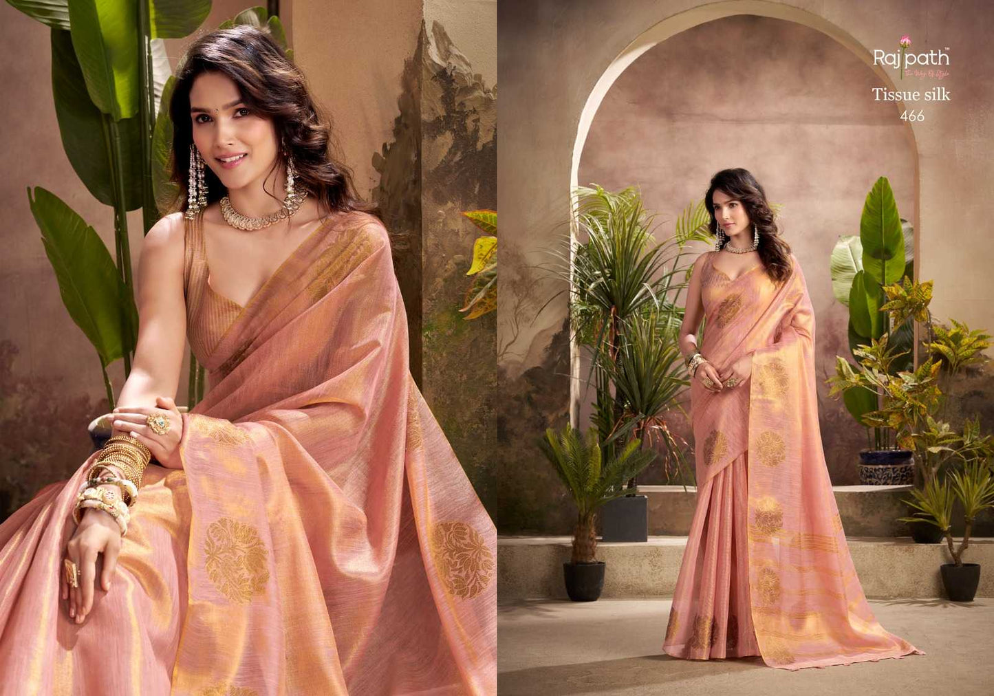 Rajpath kiri silk tissue silk stylish saree