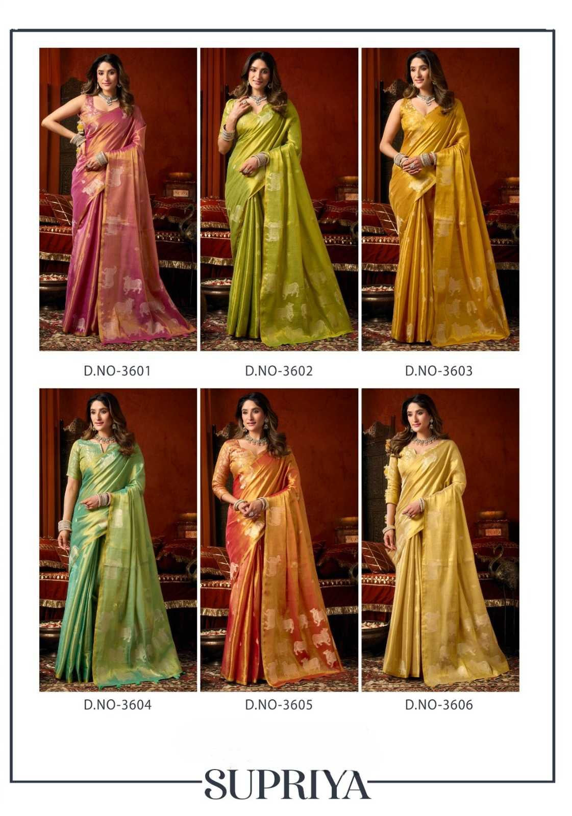 Heavy Tissue Saree with All-Over Cow Butta, Jacquard Weaving & Fancy Tassels